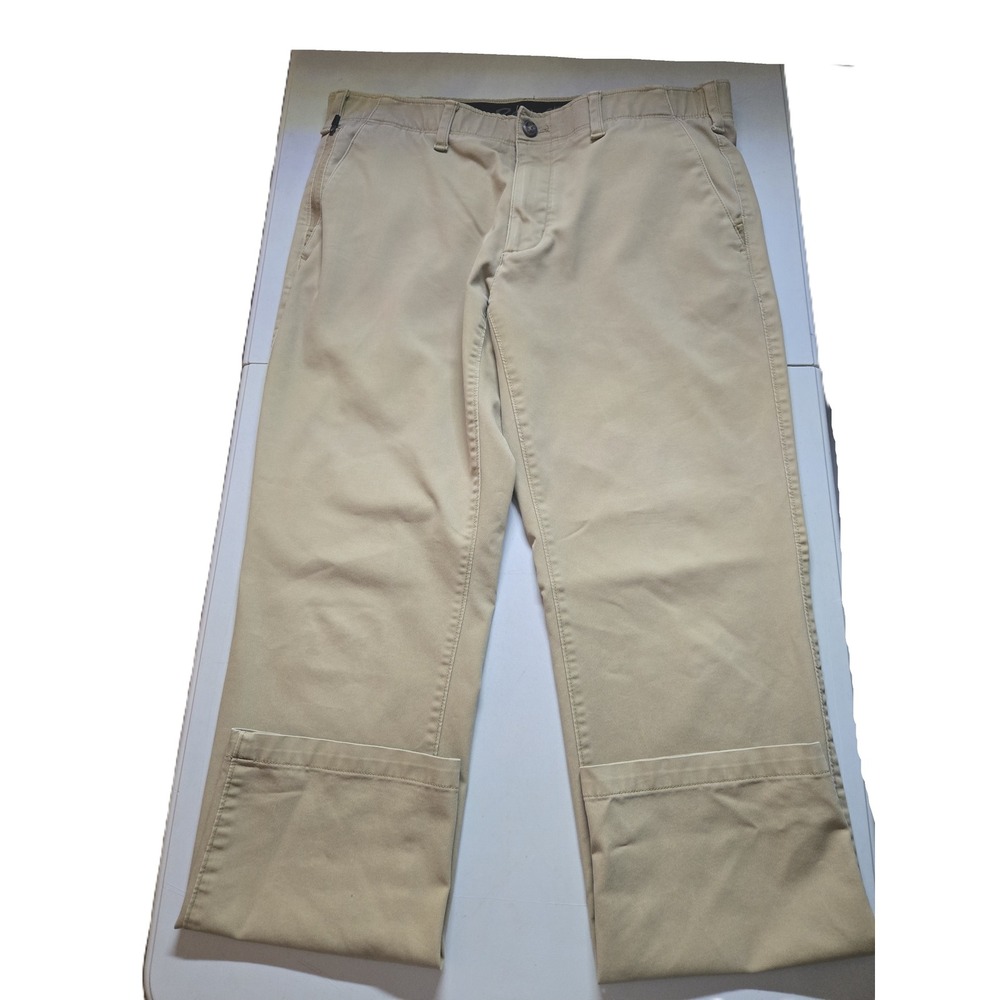 Eddie Bauer Men's Khaki Straight Leg Chino Pants Size 38x34 Casual Work Travel
